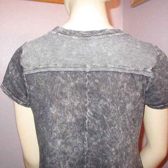Y2K Vtg VOCAL Studded ARROWS Tunic TOP Size L ACID WASH Sharkbite THERMAL Grunge - Picture 9 of 11